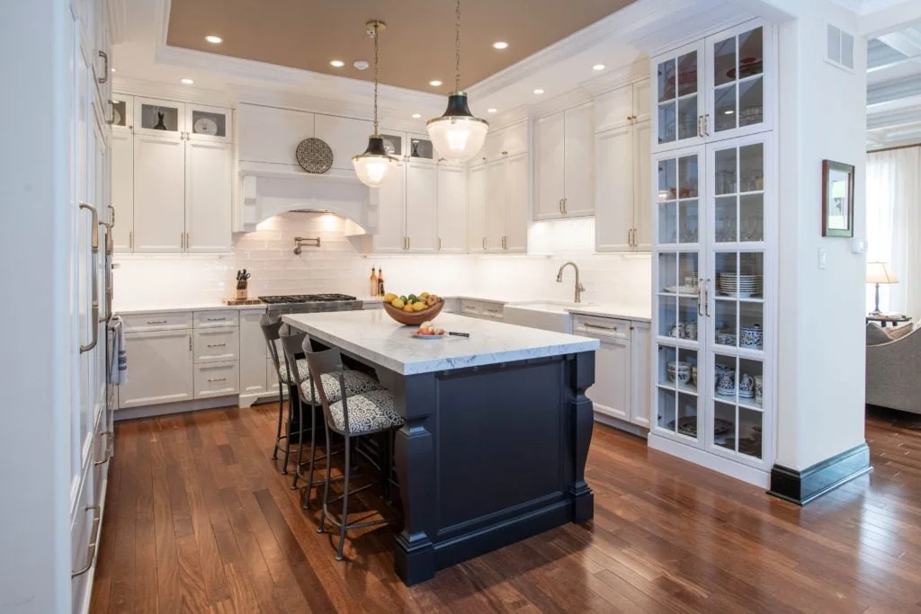Stunning luxury kitchen remodel in the Hingtgen project completed by the team at Sunnyfields Cabinetry.